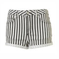 Topshop MOTO Black Stripe Denim Hotpants
